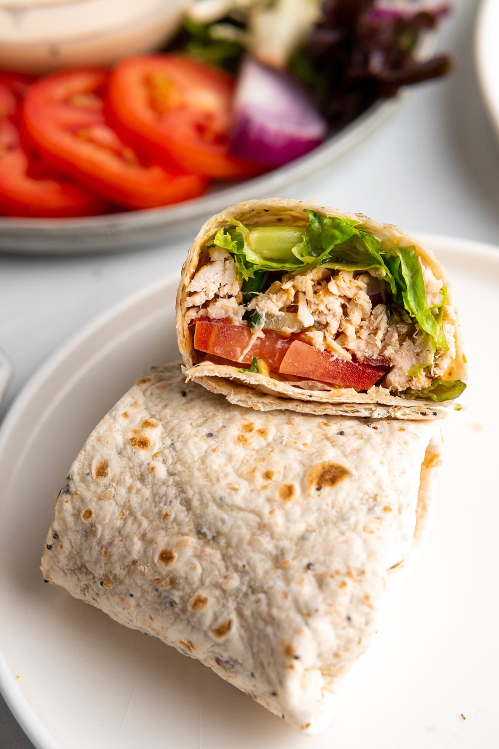 SIMPLE SHREDDED CHICKEN WRAP
