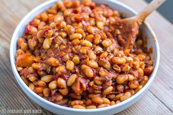 Secret Ingredient Baked Beans In Instant Pot (Veg, Vegan)