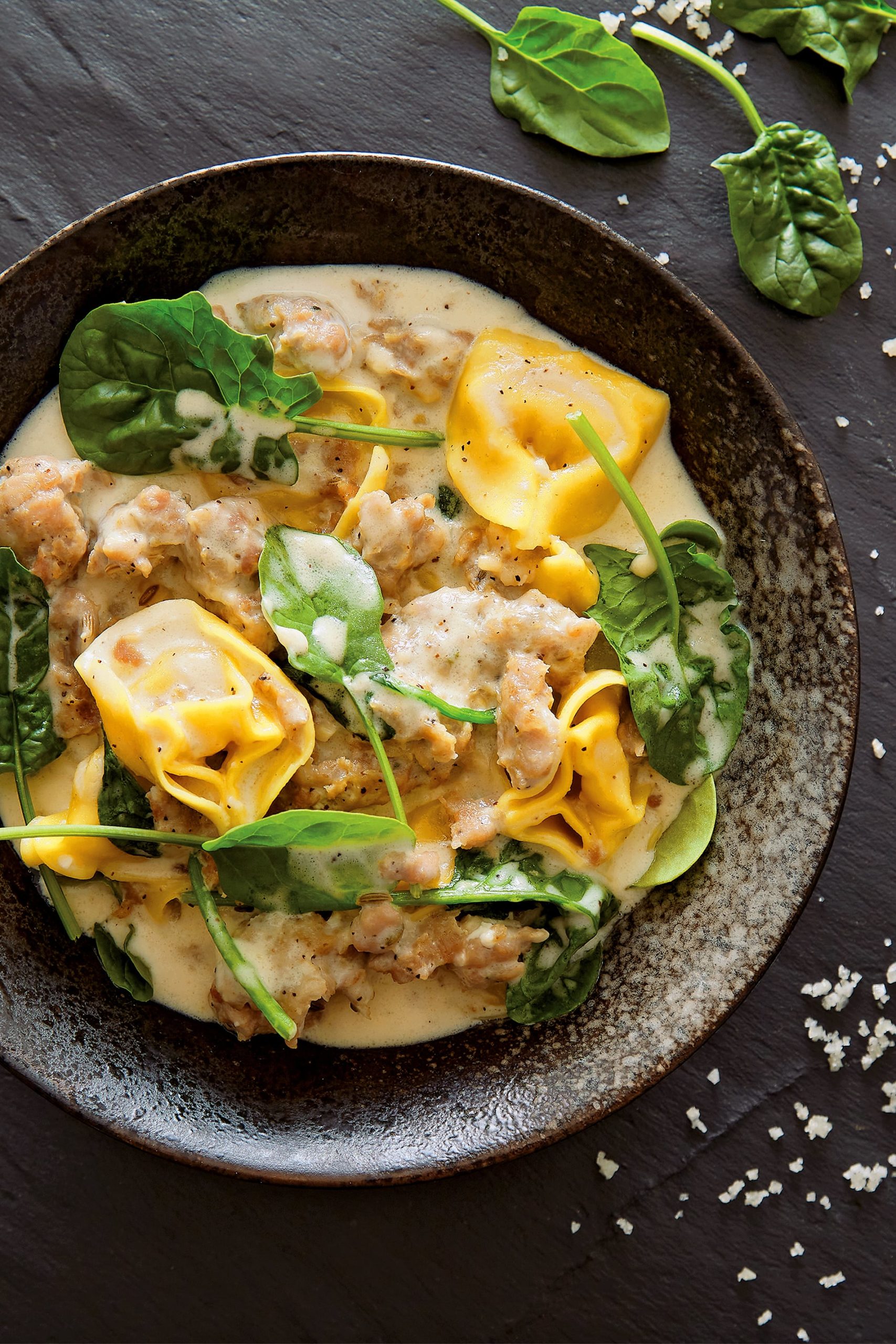 Tortellini Alfredo With Italian Sausage