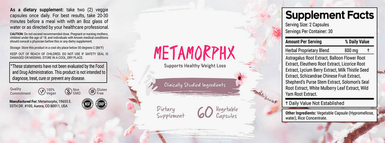 metamorphx ingredients