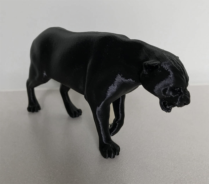 3D printed black panther model