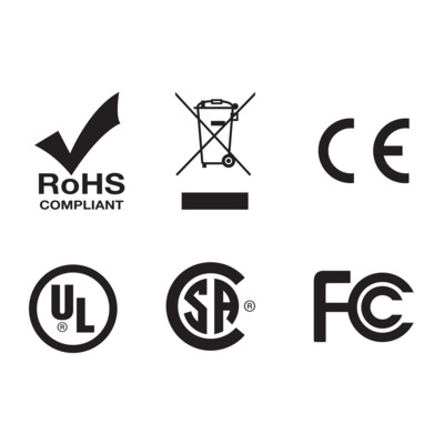Electronic Product Certification Compliance Logos