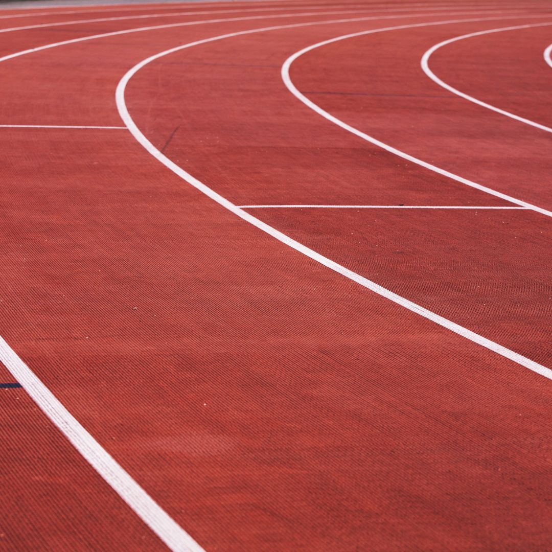 Gros plan d'une piste olympique