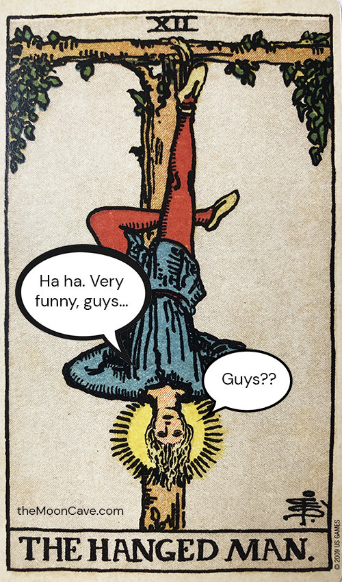 The Hanged Man tarot meme