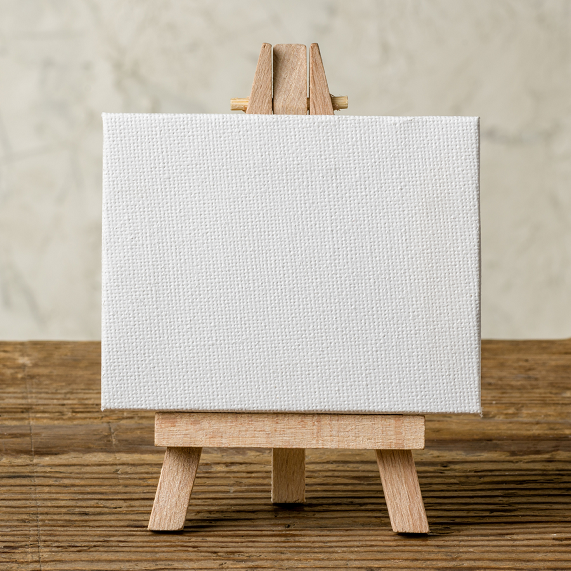 Small blank easel.