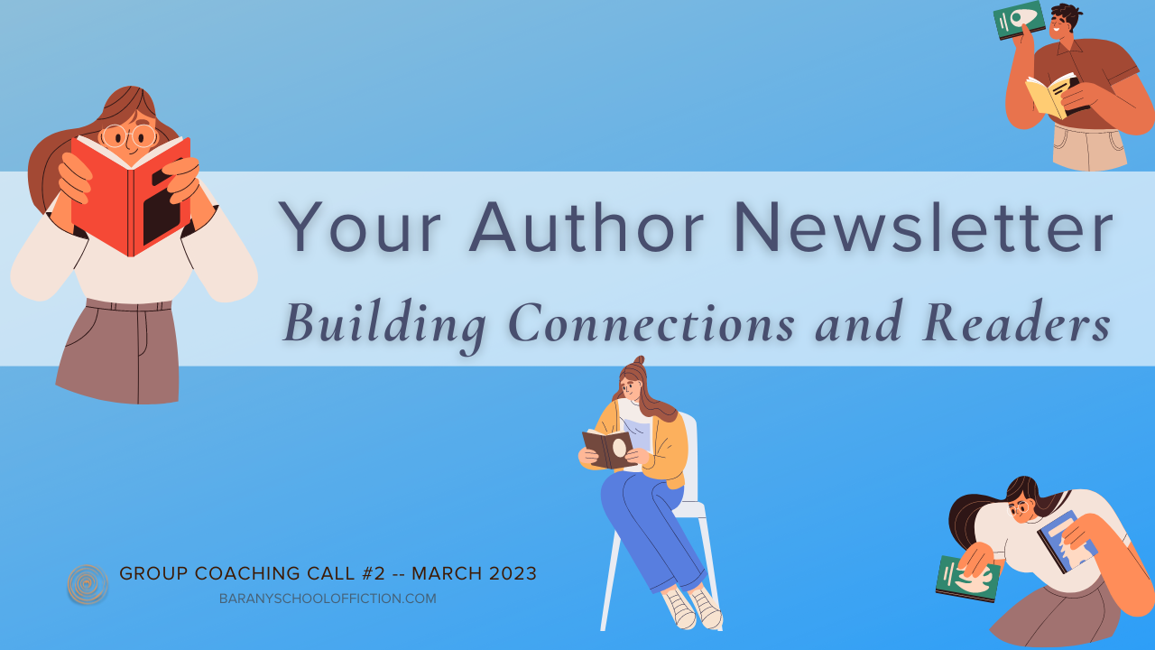 banner for group call #2 March 2023, focus: your author newsletter