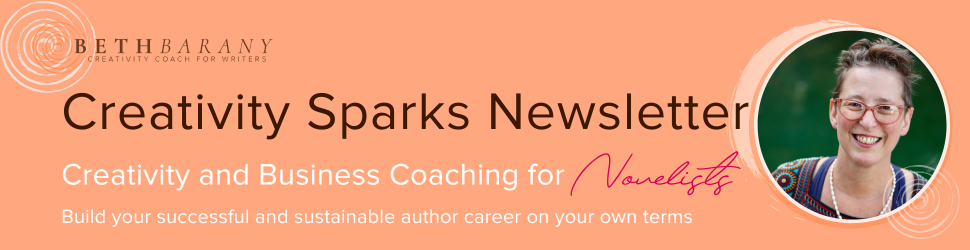 Banner for Creativity Sparks newsletter by Beth Barany