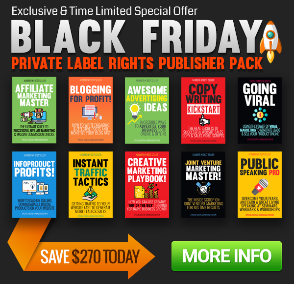 Black Friday - Exclusive PLR Publishing Pack