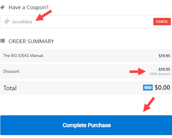 Use Your Code At The Checkout Like This