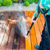 Wooden Deck and Fence Pressure Washing