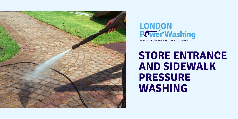 Store Entrance and Sidewalk Pressure Washing