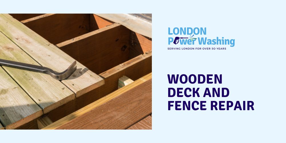 wooden deck and fence repair