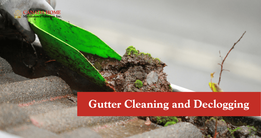 gutter cleaning and declogging