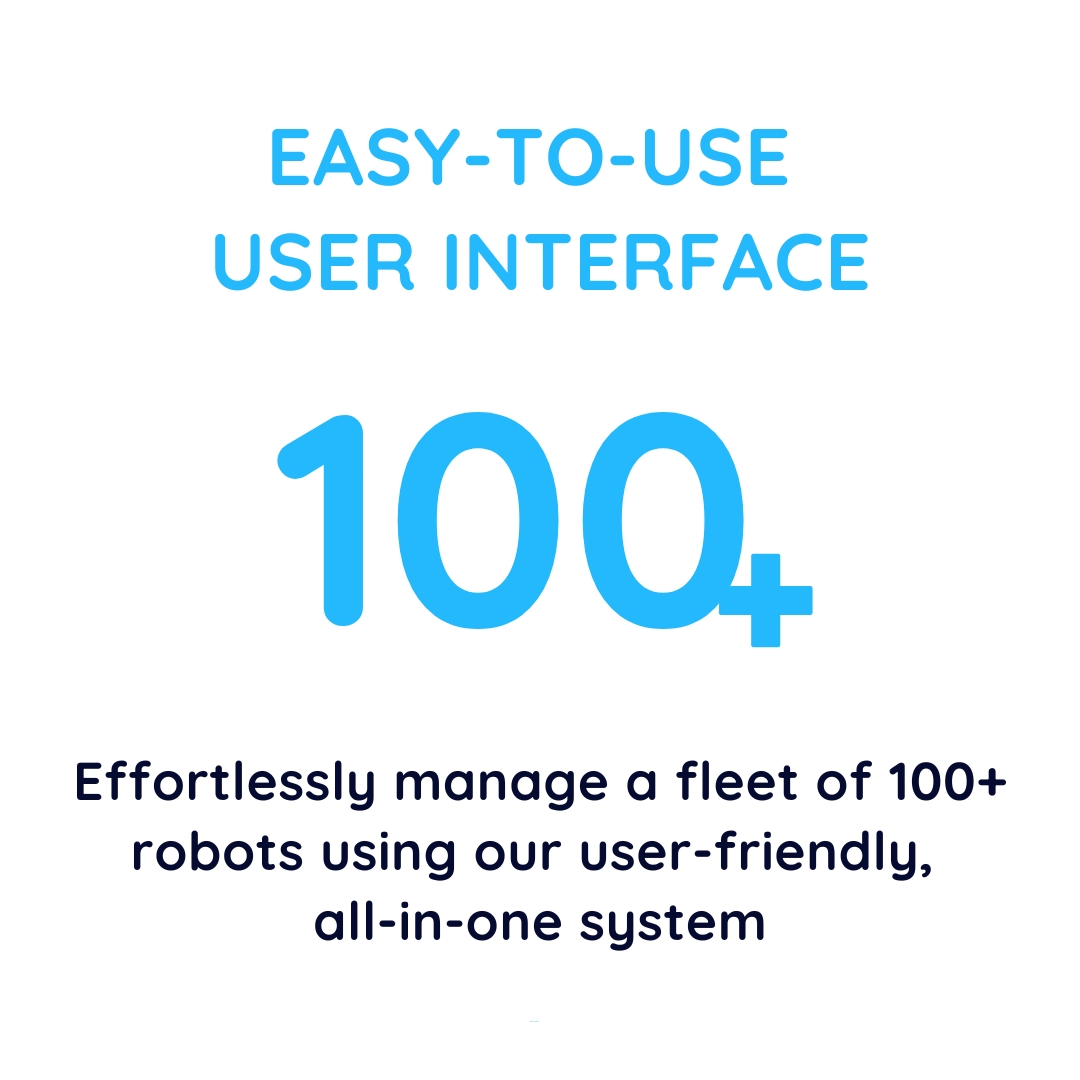easy to user interface to manage a fleet of 100+ robots