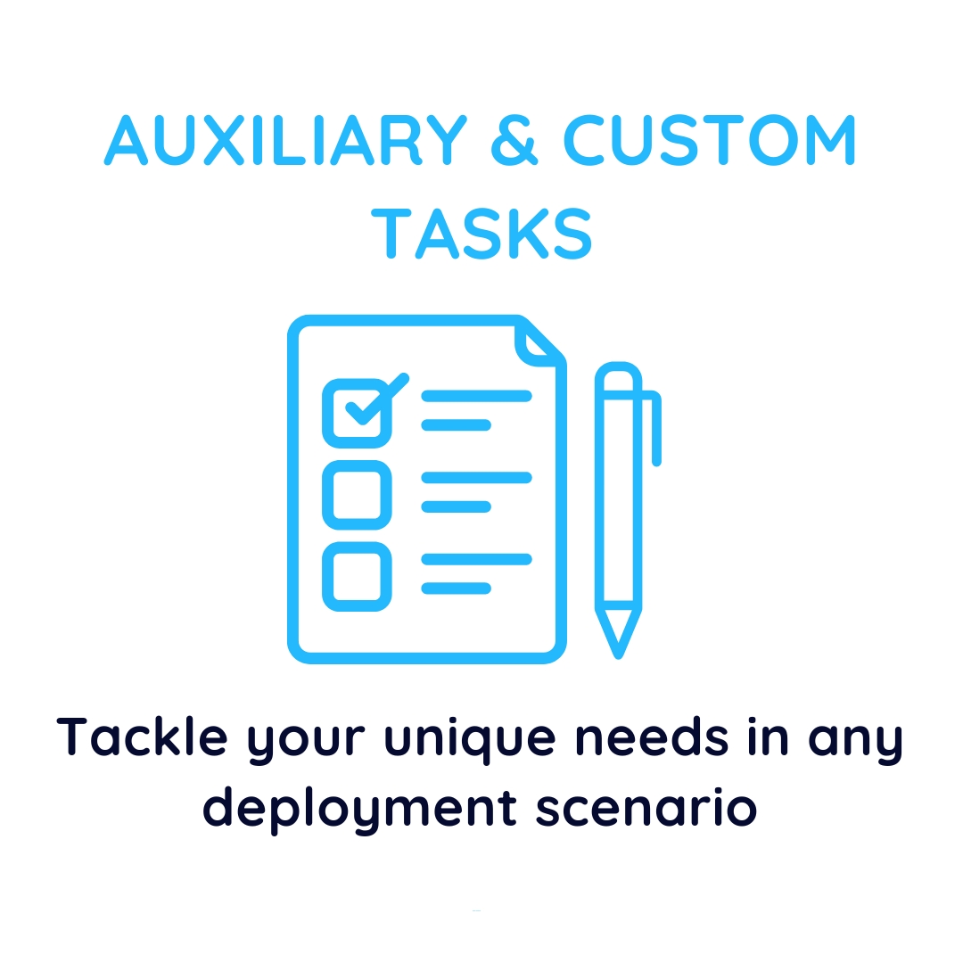 Seirios robotics deployment solutions comes with smart features - auxiliary & custom tasks