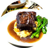 Red Wine Braised Beef Short Ribs with Rosemary
