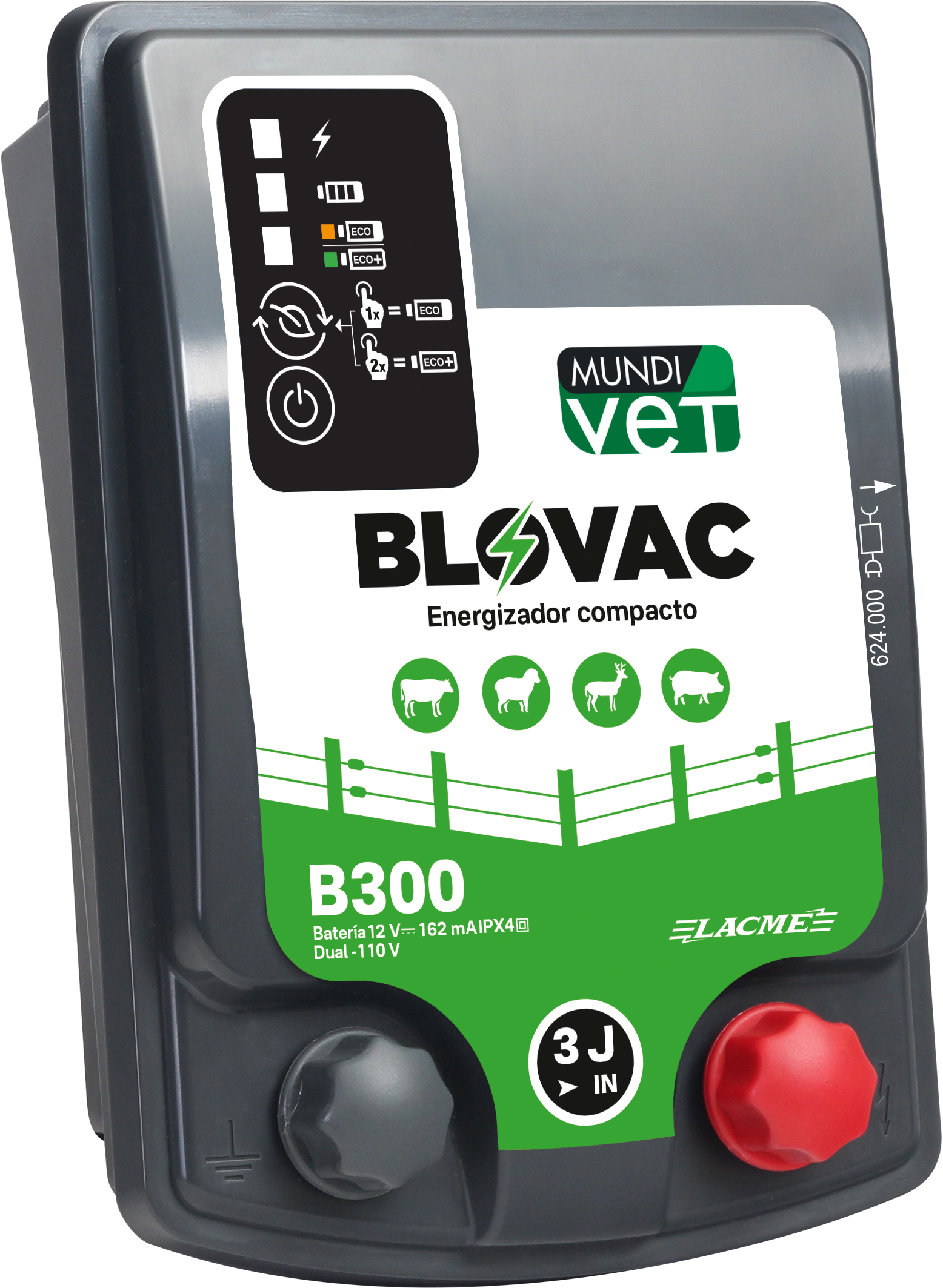 Energizador Blovac 300 Lacme para Cerca Eléctrica para Ganado