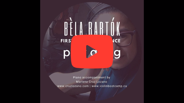 Youtube Video: Bartok Romanian folk dance Play along